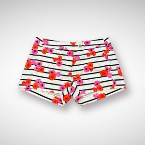 J. Crew | Stretch Chino Shorts | Striped Floral